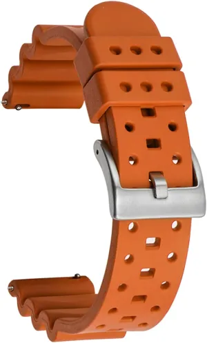 Watch Strap 18mm 20mm 22mm 24mm FKM Rubber Replacement Band Strap Men Women FKM Rubber Watch Bands Ventilated Quick Release Universal Sporty Diving Soft trash property invasion sparingly recessive nine Durable Fluororubber 