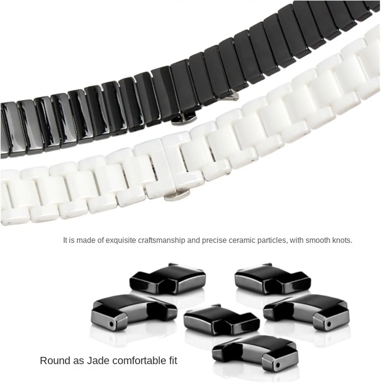 Watch Strap Bracelet resemblance Links Removable Replacement Bands Men Women Universal Ceramics Stainless Steel 