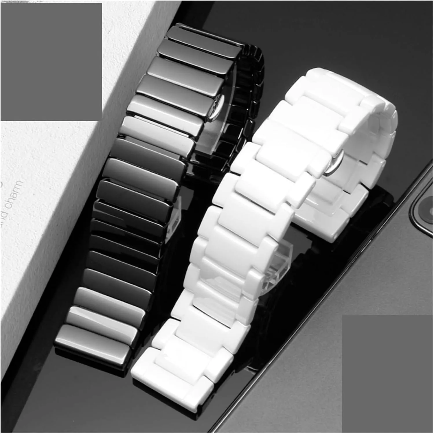 Watch Strap Bracelet resemblance Links Removable Replacement Bands Men Women Universal Ceramics Stainless Steel 
