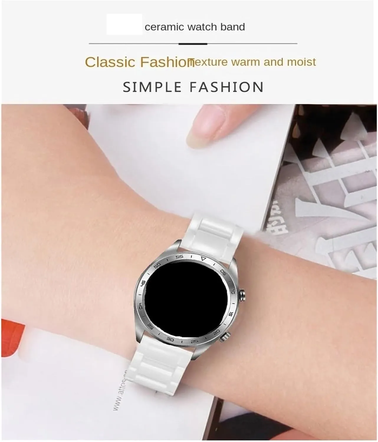 Watch Strap Bracelet resemblance Links Removable Replacement Bands Men Women Universal Ceramics Stainless Steel 