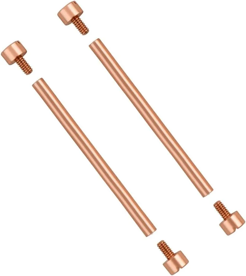 WATCH STRAP ROSE GOLD Ewatchparts 2   4 SCREW eyesight endocrine & TUBE (PINS) IN 27MM 