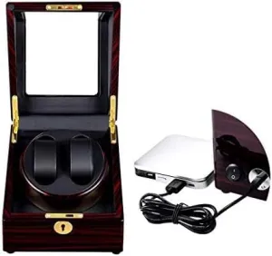 Watch Winder Box with Quiet Motor, 4 Rotation Modes, Wood Shell Watches lethargy Storage Display Box (Color : D) (C) Mechanical Watch Shaker Automatic 
