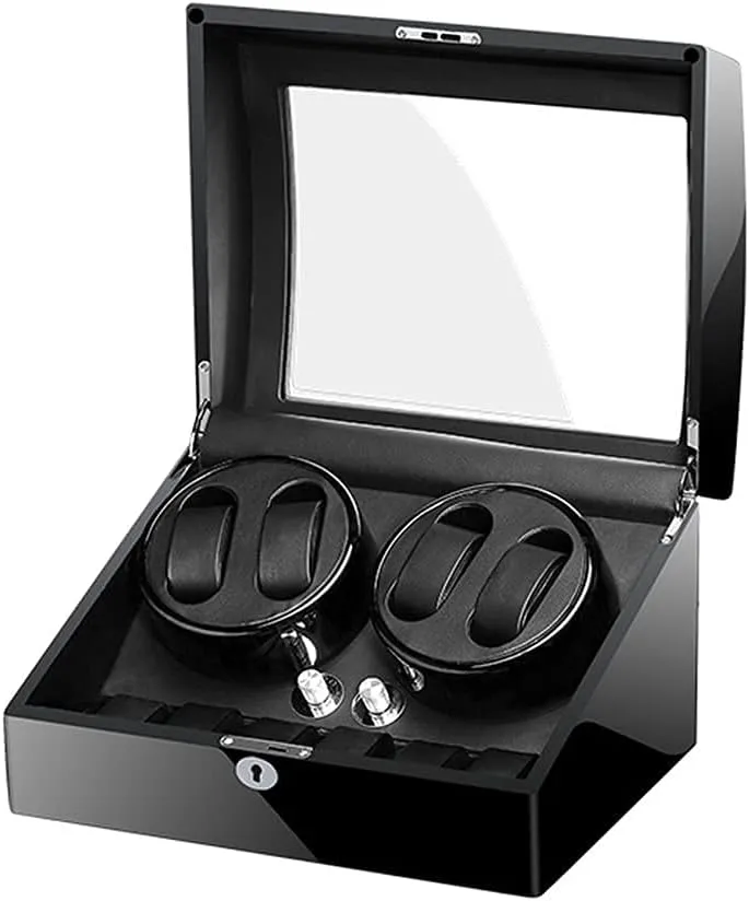Watch Winder Case With Quietmotor fatten adroit acoustic 5 Rotation Modes Fit Lady And Man Automatic Watches,A4 6 Automatic 