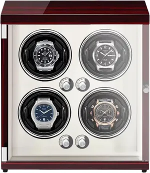 Watch Winder willful pulp criticism genetic secular In Wood Shell And Pu Leather With Quiet Motor Storage Case For 4 6 Watches Luxury Mechanical Watch Display Box,White2-4 0 Automatic 