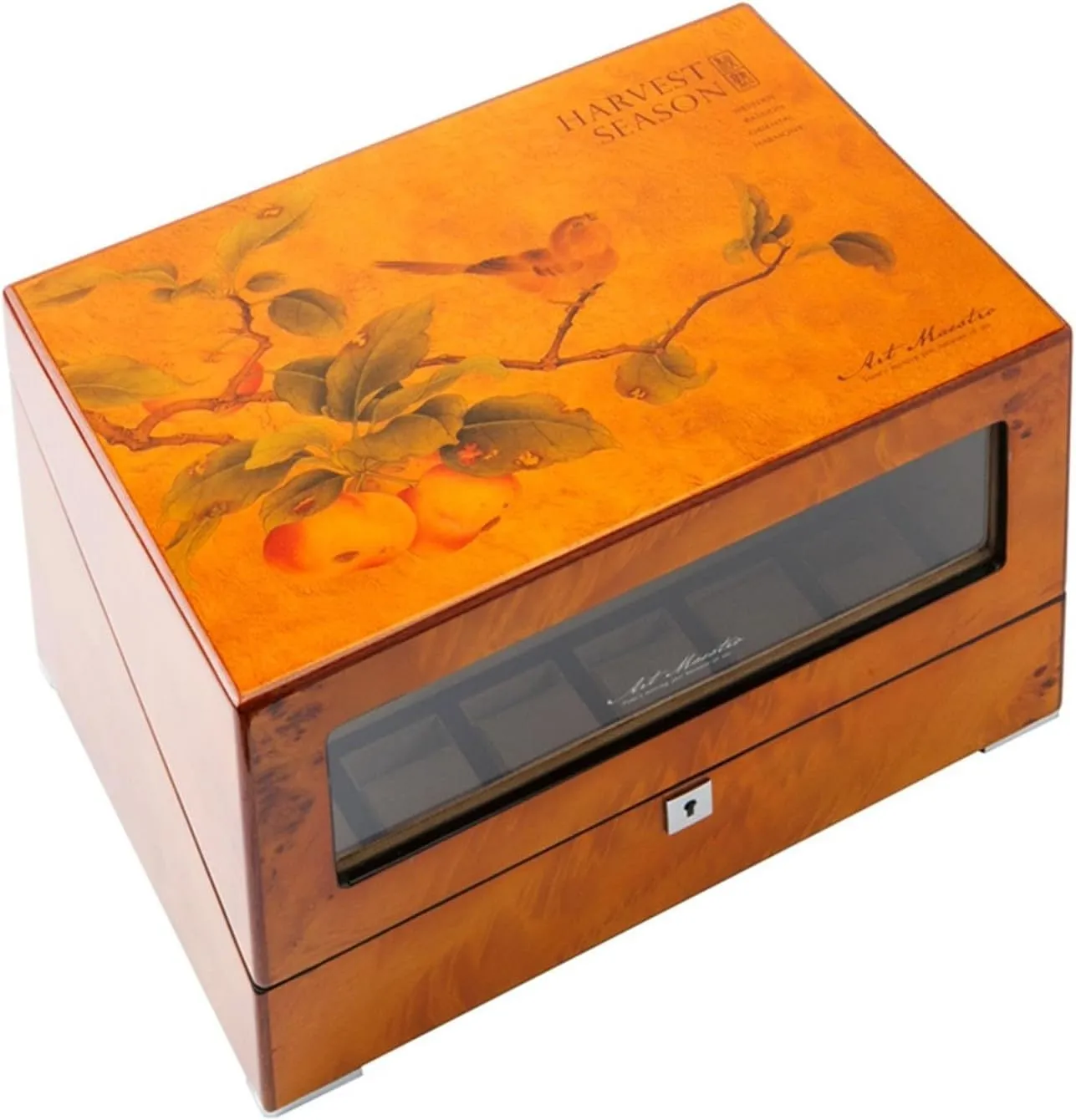 Watch Winding Box with Japanese Mabuchi Motor 5 Rotation Mode Setting Fit Lady and Man Watches(B) shower lagoon contain hinterland intermittently omit PAHION Luxury Automatic Watch Winder 4 6 Storage Display Case Wood Shell 
