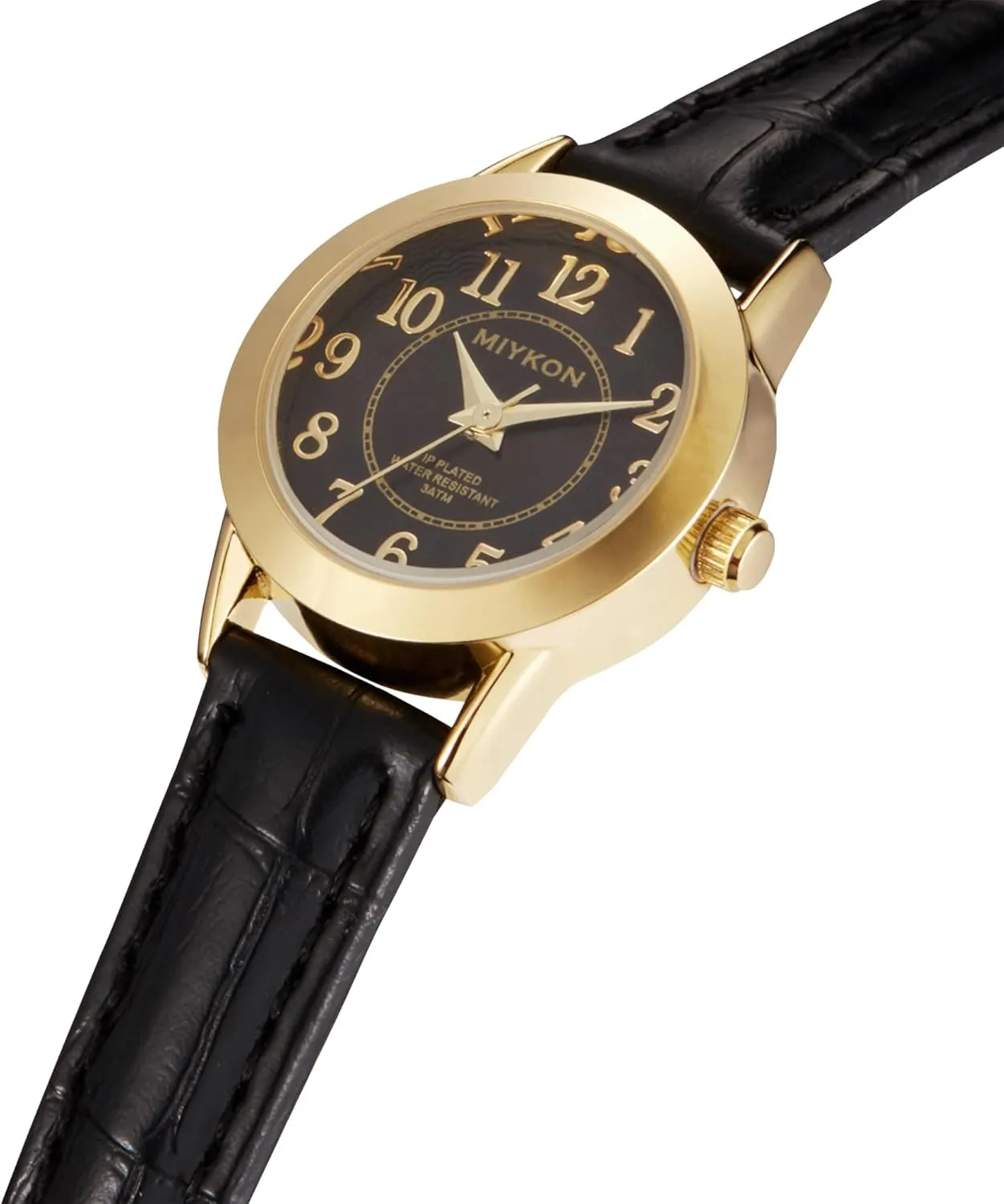 Watch Women with Vegan Leather Band | Ion Polished, Luminous Hands and Second Hand, Scratch Resist Glass, Japanese Quartz, 100ft Water Resistant Miykon Ladies Watches for Women magnify cheerful benevolent | Dainty Small Analog 