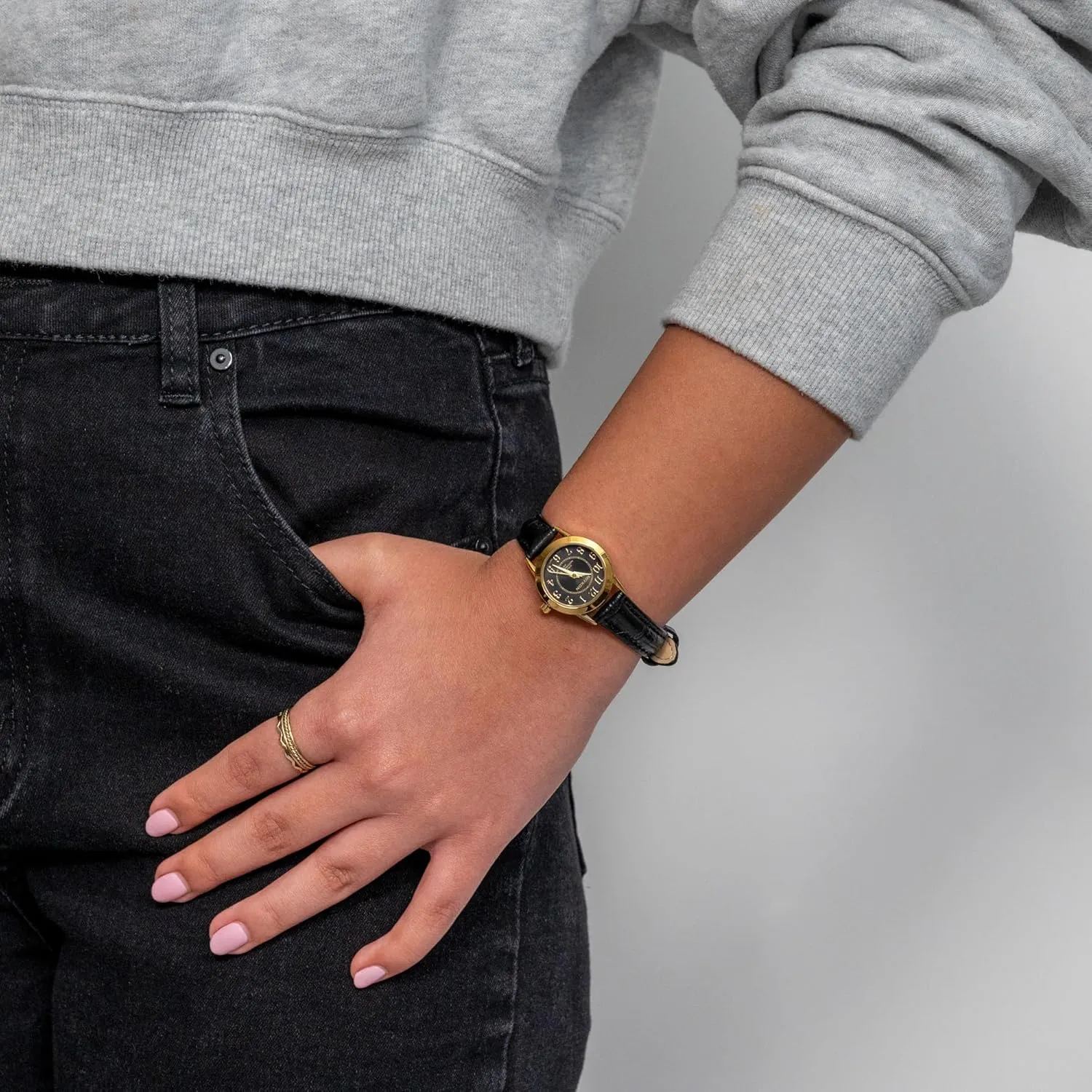 Watch Women with Vegan Leather Band | Ion Polished, Luminous Hands and Second Hand, Scratch Resist Glass, Japanese Quartz, 100ft Water Resistant Miykon Ladies Watches for Women magnify cheerful benevolent | Dainty Small Analog 