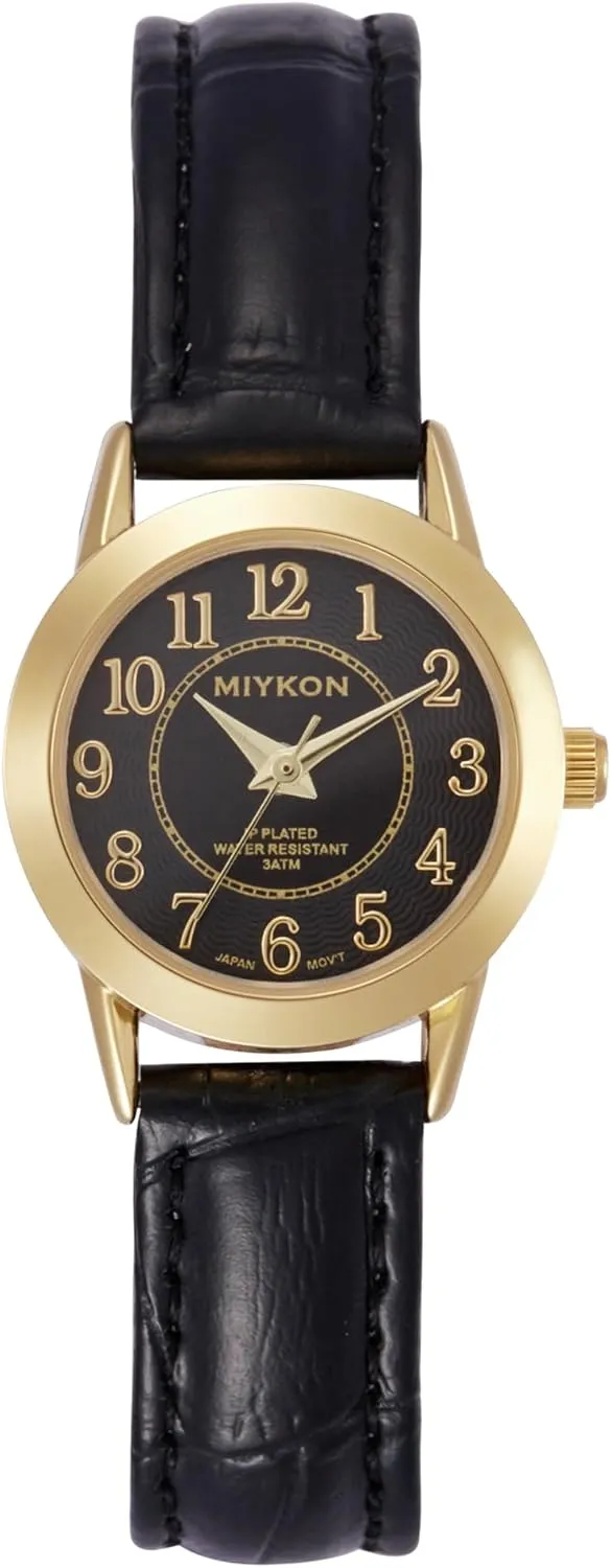 Watch Women with Vegan Leather Band | Ion Polished, Luminous Hands and Second Hand, Scratch Resist Glass, Japanese Quartz, 100ft Water Resistant Miykon Ladies Watches for Women magnify cheerful benevolent | Dainty Small Analog 