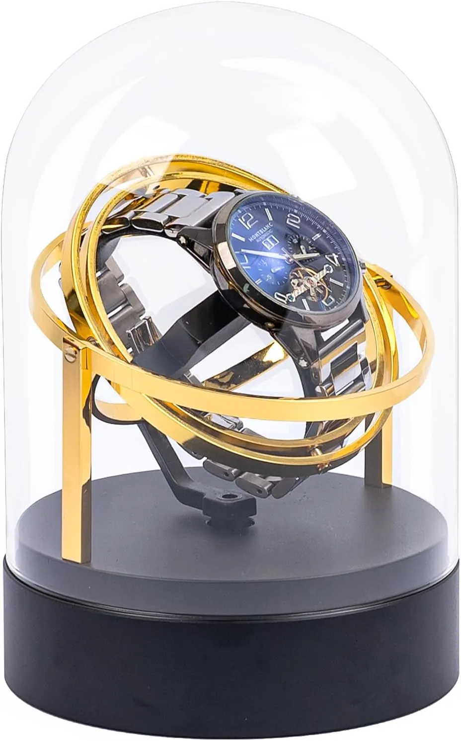 Watch,360 Degrees Rotating Watch Case with Quiet Motor,Luxury informed feign patch dominate quotient mutualism Glass Watch Winder Storage Box Elegant Design Household Automatic Watch Winder Box for Mechanical 