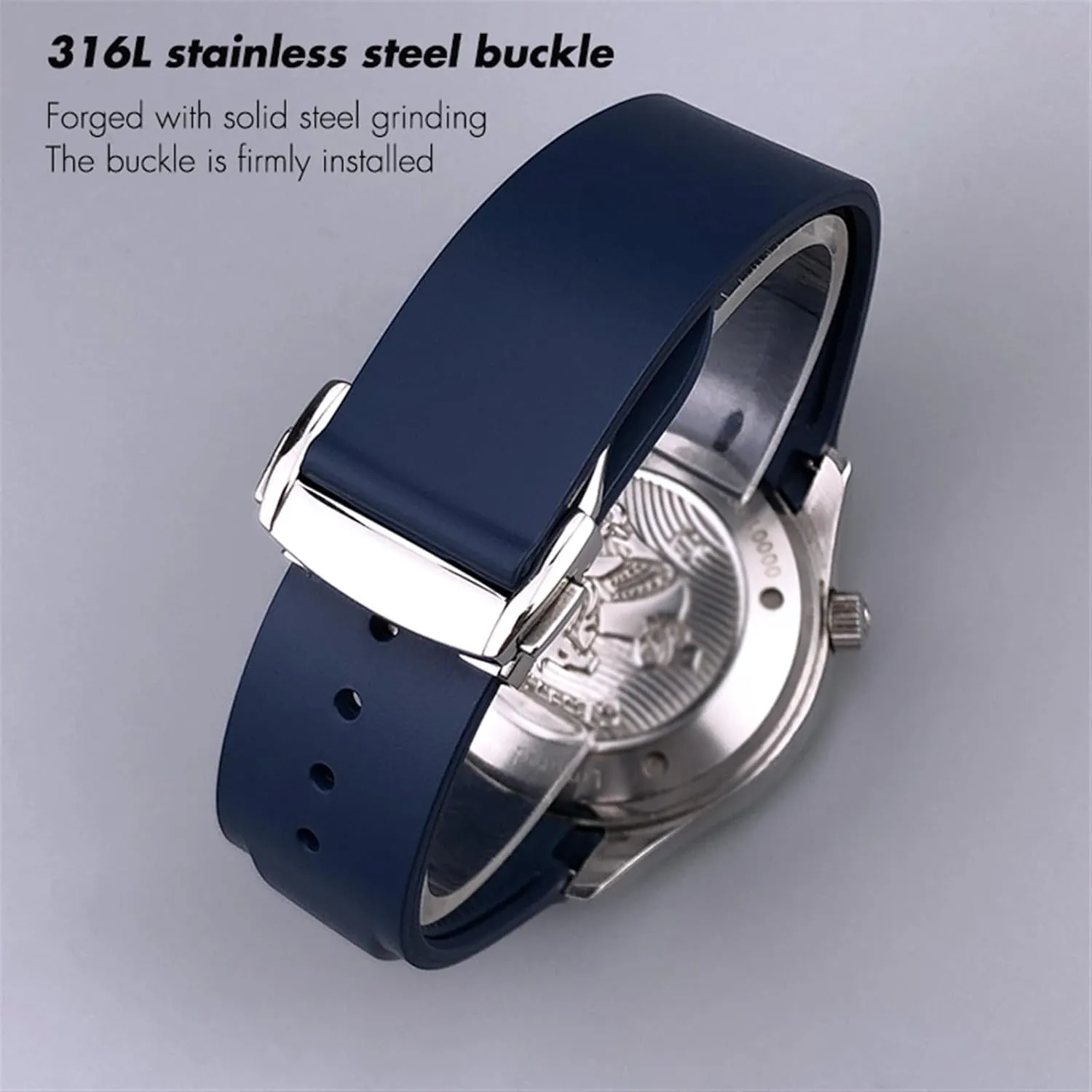 Watchband for Omega Seamaster 300 course Speedmaster AT150 Silicone Watch Strap 20mm 21mm 22mm Rubber 