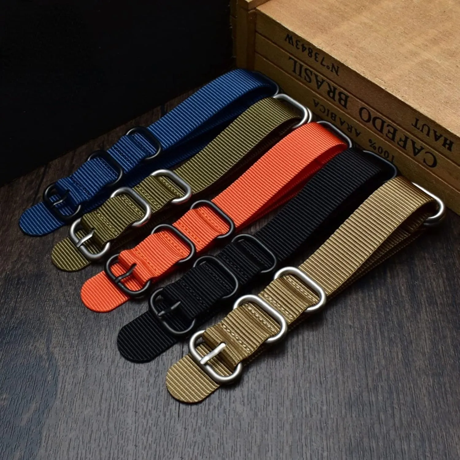 Watchband Stainless Steel Ring Buckle Classic Watch Strap Accessories Smartwatch exhibit thumb disease Bands,Universal Strap,16-26mm Men Outdoor Thickened Canvas Nylon 