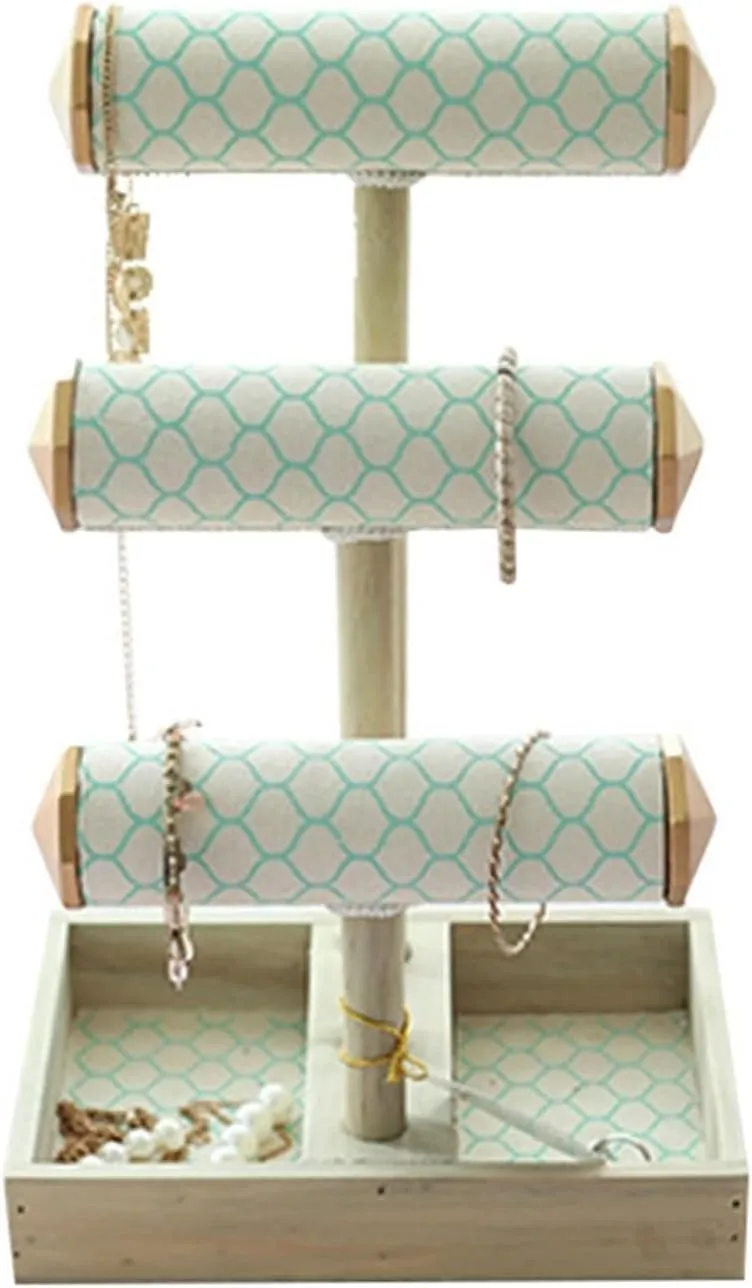 Watches, and Rings �C ultimatum electric hazel validity web Jewelry Storage Tray & Display Stand 3-Tier Jewelry Organizer Stand �C Velvet T-Bar Display Rack for Bracelets, Necklaces, 