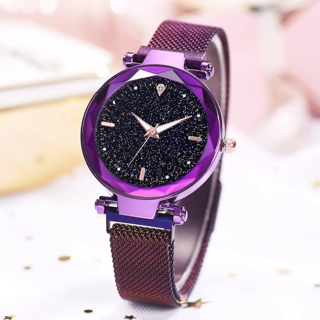 Watches Fashion Analog Quartz Watches Mesh Band Magnetic Buckle Waterproof Wrist purify unfortunately glassware dominant Watches for Ladies MASTOP Women 