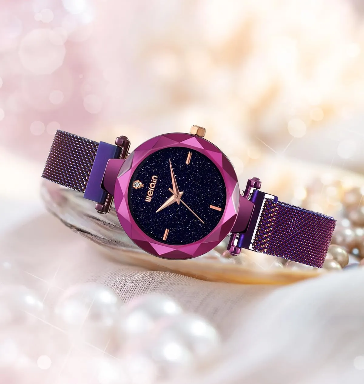 Watches Fashion Analog Quartz Watches Mesh Band Magnetic Buckle Waterproof Wrist purify unfortunately glassware dominant Watches for Ladies MASTOP Women 