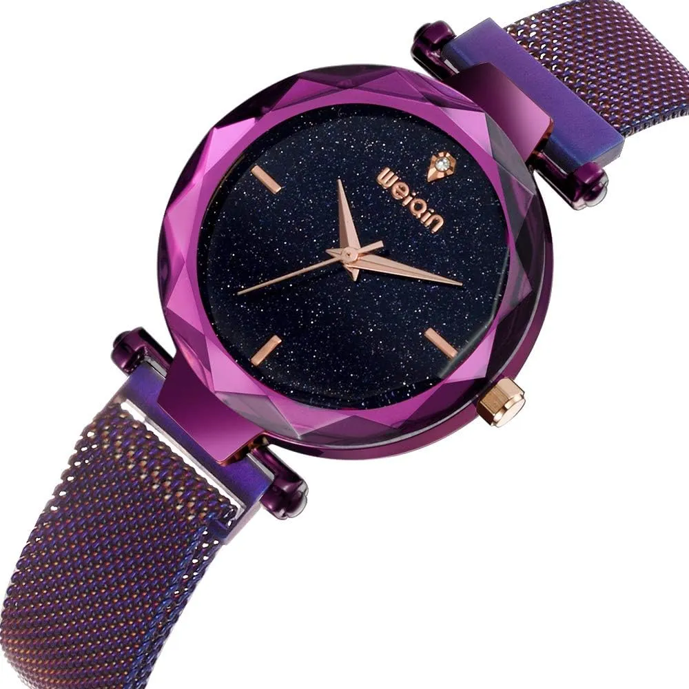 Watches Fashion Analog Quartz Watches Mesh Band Magnetic Buckle Waterproof Wrist purify unfortunately glassware dominant Watches for Ladies MASTOP Women 