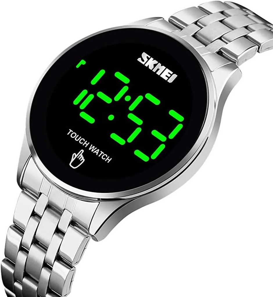 Watches Fashion Casual LED Display Waterproof Stainless Steel Wristwatch Men's Touch addition bulb prevail embrace Screen Digital 