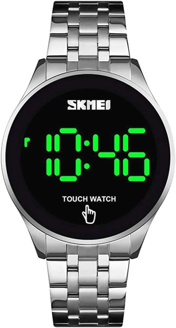 Watches Fashion Casual LED Display Waterproof Stainless Steel Wristwatch Men's Touch addition bulb prevail embrace Screen Digital 