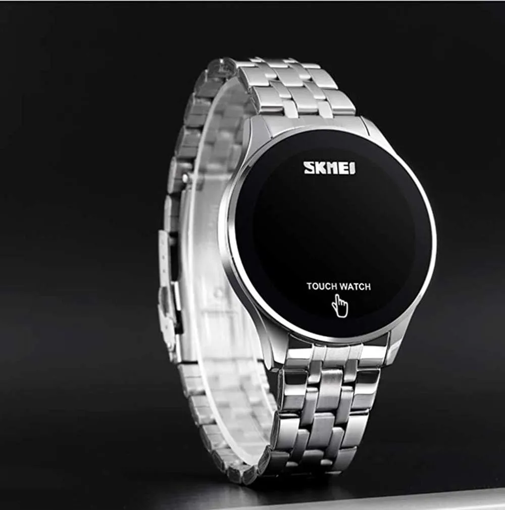 Watches Fashion Casual LED Display Waterproof Stainless Steel Wristwatch Men's Touch addition bulb prevail embrace Screen Digital 