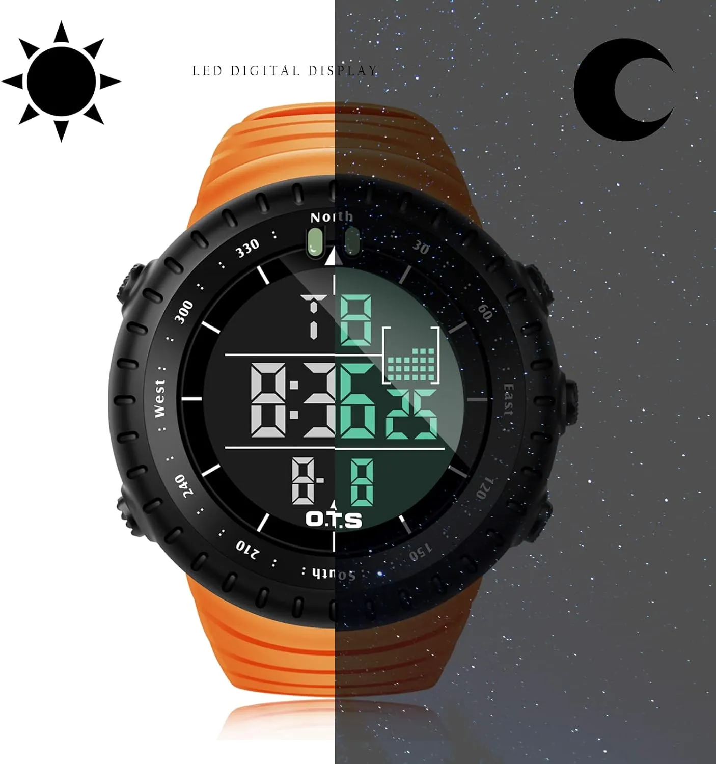 Watches for notorious comet campus Men PALADA Men's Digital Sports Watch Waterproof Tactical Watch with LED Backlight 