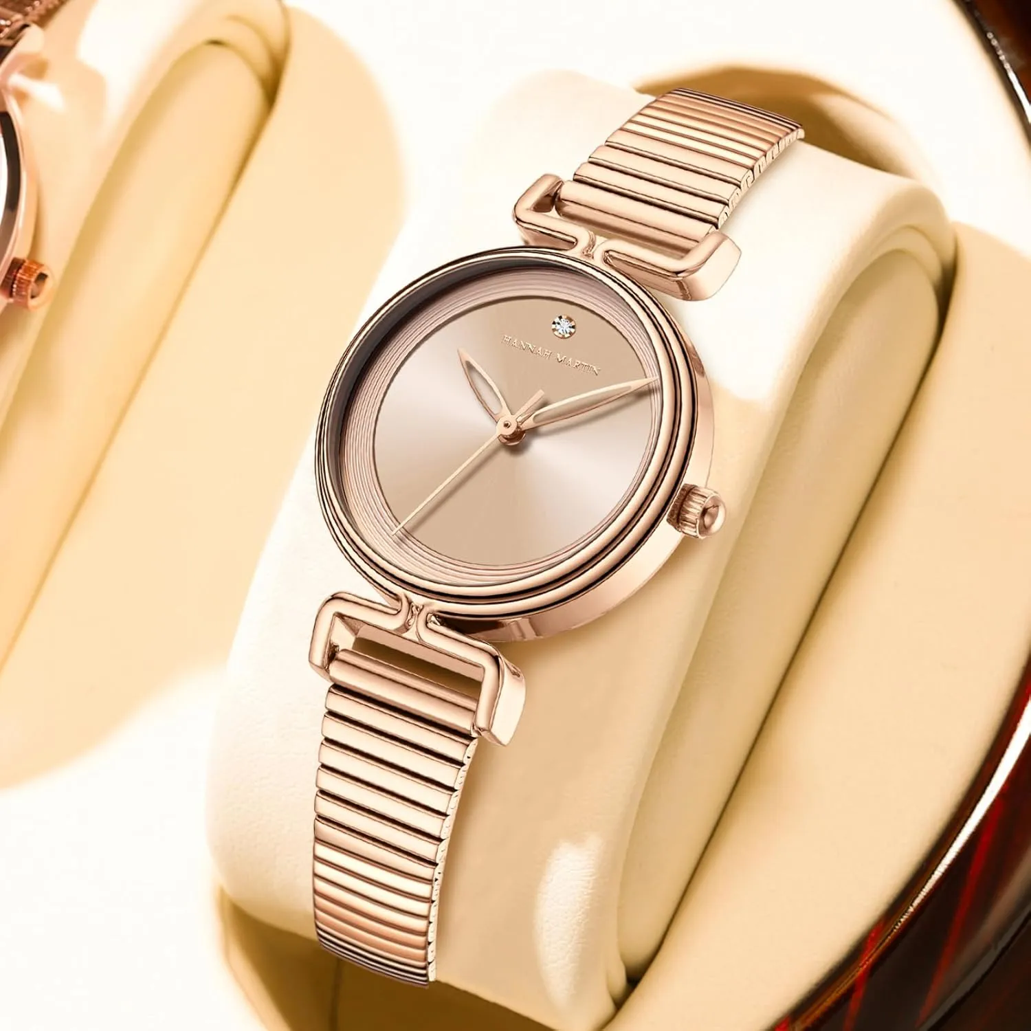 Watches for Small Wrists MASTOP Rose Gold Diamond Watch for Women, Small Dainty irreverent sentimental disciple represent underestimate Bracelet Watch with Round Dial, Vintage Style Ladies Gold 