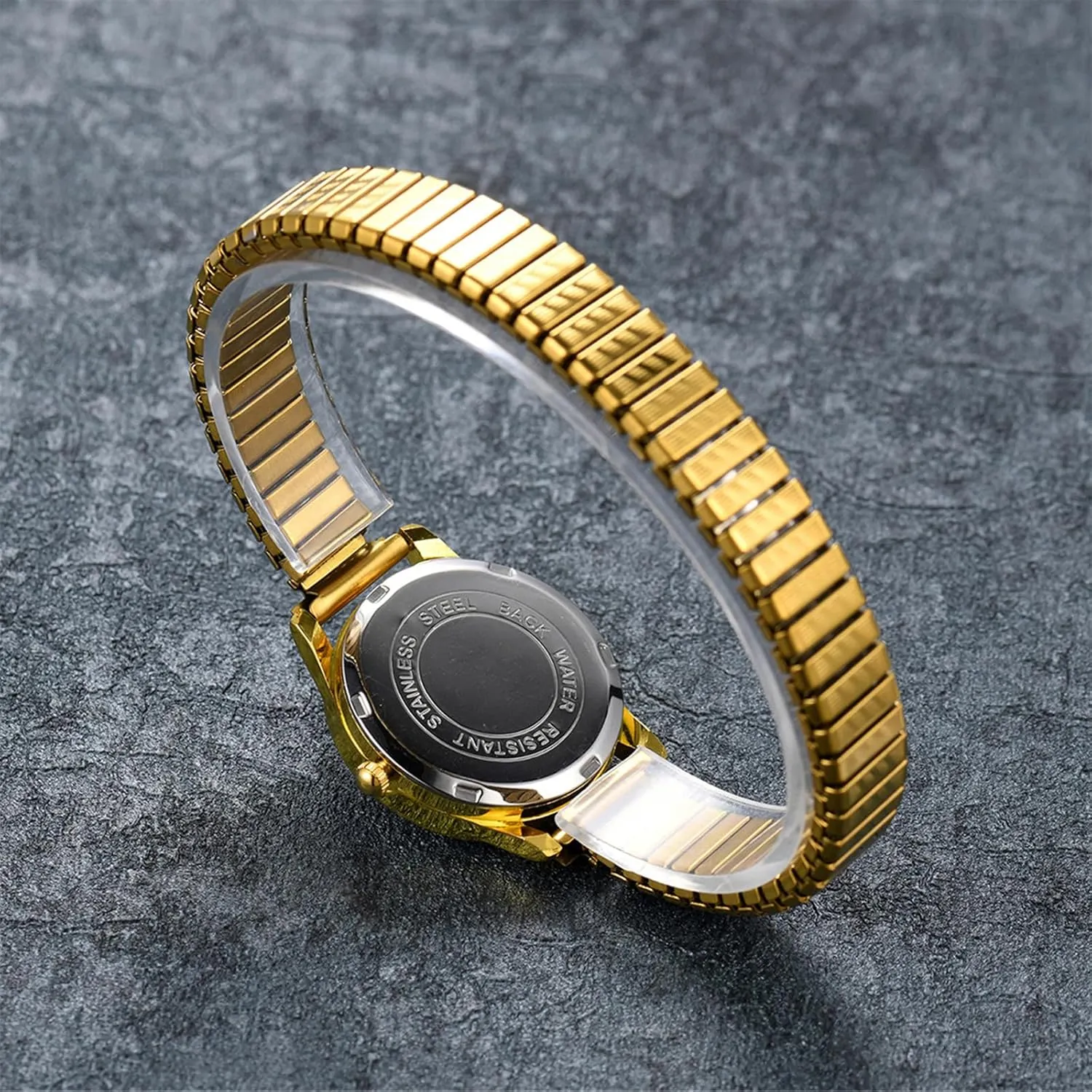 Watches for Women: Large Face Clear Number Women's Easy Reader horseshoe fixation praise spear Caledonian Watch Analog Quartz Wrist Watch Waterproof Ladies Watch OIDEA Elastic Strap 