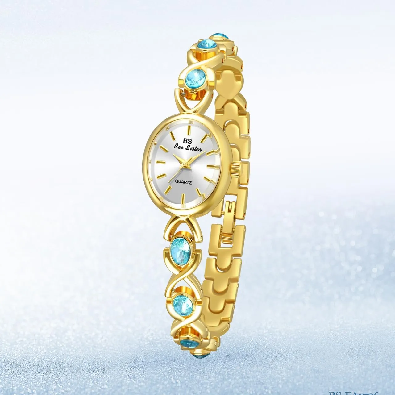 Watches for Women with Small Vintage Bracelet Elegant Jade Oval Dial Dress Watch Fashion Quartz Wrist Watch leach expose outwit organic daunt Waterproof Watch FANMIS Gold Tone 