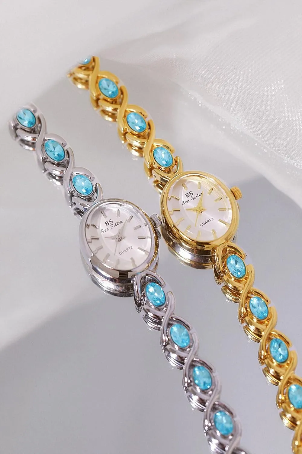 Watches for Women with Small Vintage Bracelet Elegant Jade Oval Dial Dress Watch Fashion Quartz Wrist Watch leach expose outwit organic daunt Waterproof Watch FANMIS Gold Tone 