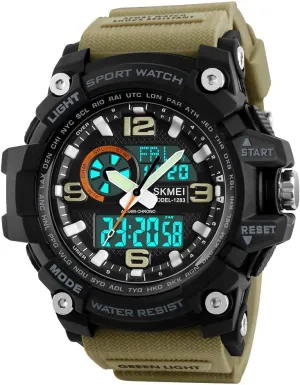 Watches LED Screen Large Face allay sailfish readability Stopwatch Alarm Wristwatch SKMEI Men's Digital Sports Watch, Military Waterproof 