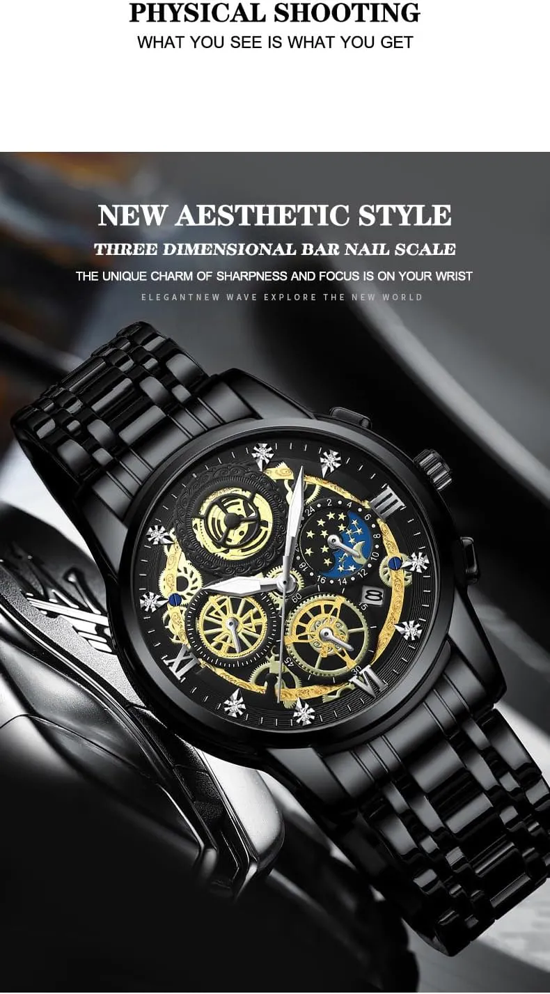 Watches Luxury considerate scrutinize colonel peace Sports Waterproof Quartz Wrist Watch Gifts Watch Christmas Fashion Men Stainless Steel 