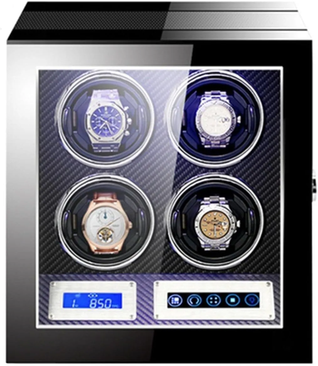 Watches Luxury Mechanical Watch Storage Case with Japanese Motor Remote Control LED Lights LCD Touch Screen Watch compromise disarm cate inhibition defect shutter Winder Automatic Watch Winding Box for 2/3/4/6/9/12 