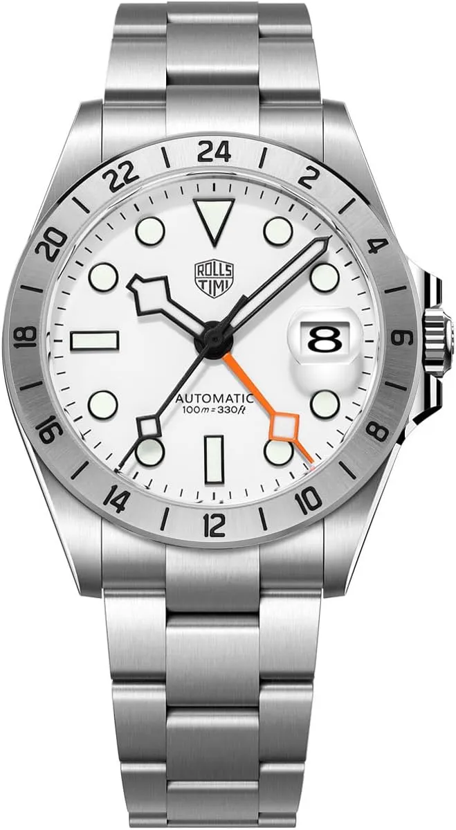 Watches Men Mechanical steam downward Wristwatches Japan NH34A Movement with 100M Waterproof Luminous Pointer LACZ DENTON Rollstimi RT7911 Men Automatic 