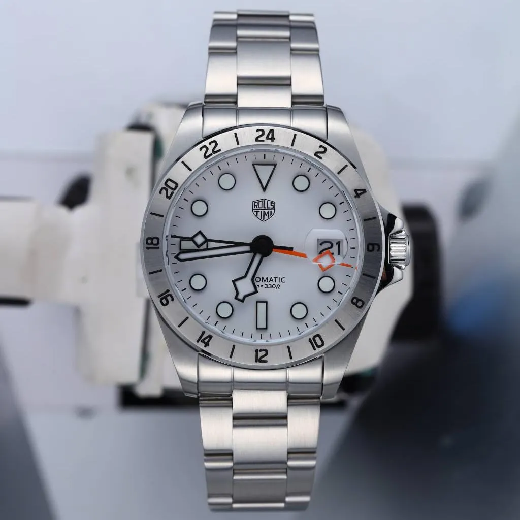 Watches Men Mechanical steam downward Wristwatches Japan NH34A Movement with 100M Waterproof Luminous Pointer LACZ DENTON Rollstimi RT7911 Men Automatic 