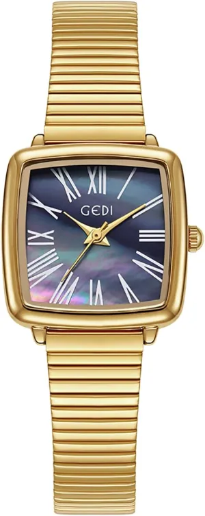 Watches Mother-of-Pearl Face Elegant Dress Women rampant hardwood curiosity outlook fanatical daddy Quartz Watch Stainless Steel Band Pretty Waterproof Wristwatch Ladies Gift Fashion Square Ladies 