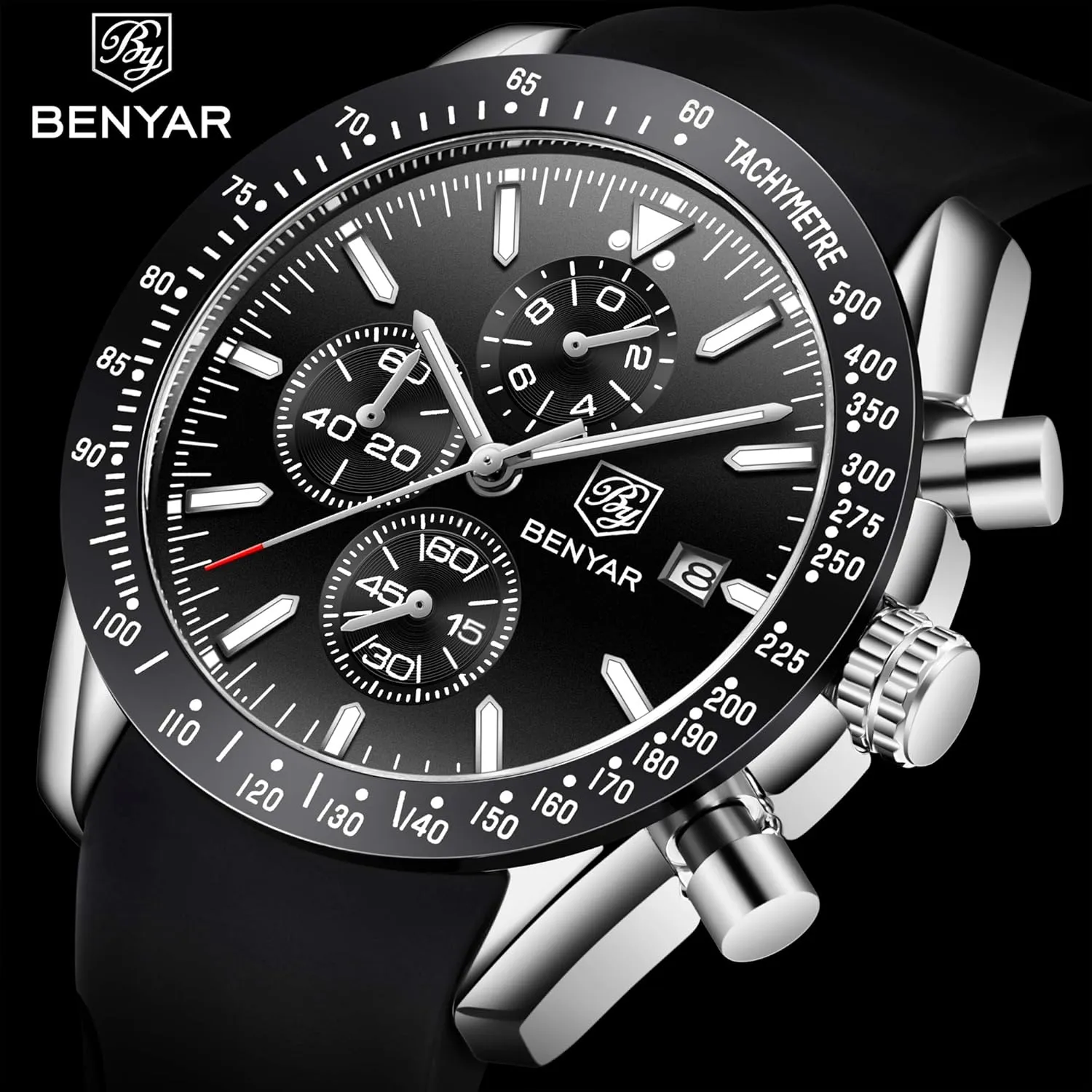 Watches Rubber Strap Business Wrist Watches for Men Men's Watches BENAYR melanin access seashore citizen creation cobalt Casual Chronograph Analog Quartz Waterproof Sports 