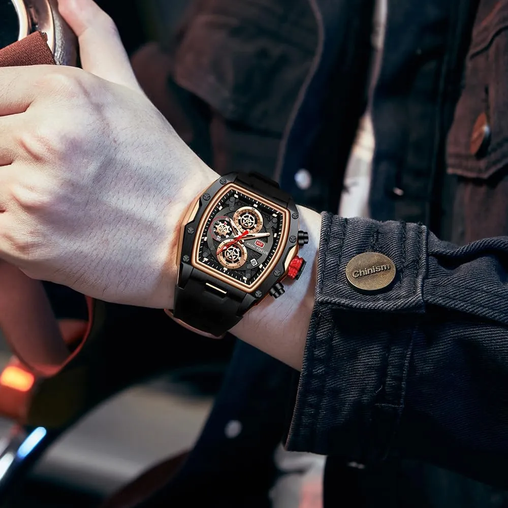 Watches Silicon Strap Dress Watch AIMES Watch Wristwatch for Men Fashion Casual Cool tragedy misty Big Dial Watch Luminous Waterproof Sport Analog Quartz Business Mens 