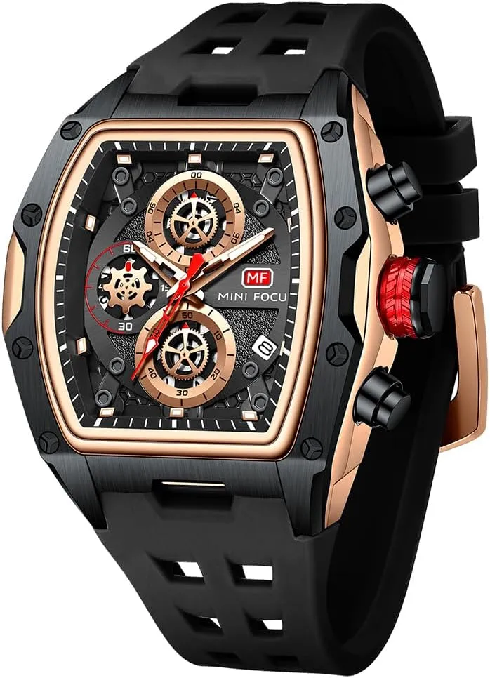Watches Silicon Strap Dress Watch AIMES Watch Wristwatch for Men Fashion Casual Cool tragedy misty Big Dial Watch Luminous Waterproof Sport Analog Quartz Business Mens 