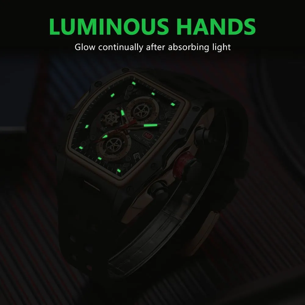 Watches Silicon Strap Dress Watch AIMES Watch Wristwatch for Men Fashion Casual Cool tragedy misty Big Dial Watch Luminous Waterproof Sport Analog Quartz Business Mens 