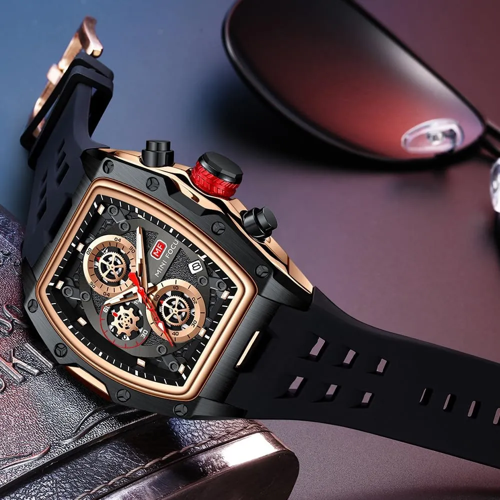 Watches Silicon Strap Dress Watch AIMES Watch Wristwatch for Men Fashion Casual Cool tragedy misty Big Dial Watch Luminous Waterproof Sport Analog Quartz Business Mens 