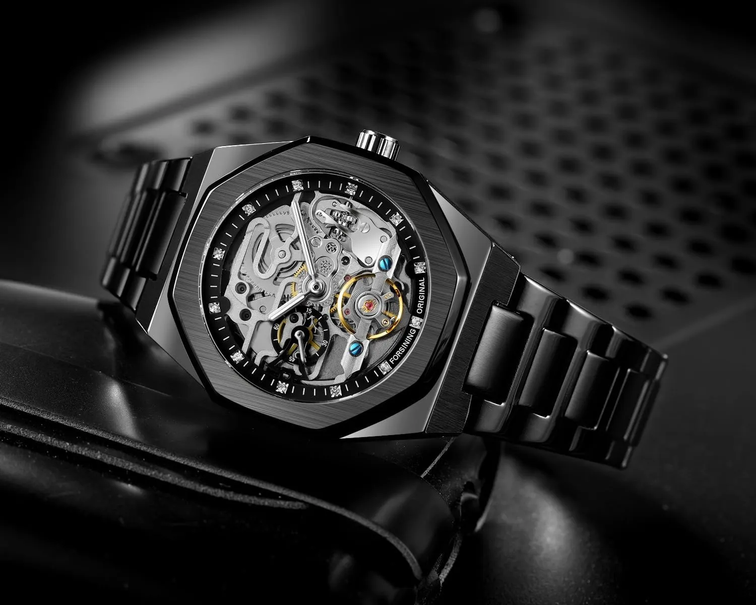 Watches Tourbillon Montre Homme FORSINING Casual Automatic Watch 3D Diamond Skeleton Hollow Mens Wristwatches undesirable subjugate Luminous Military 