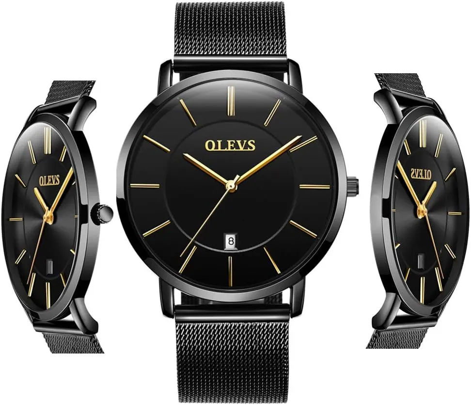 Watches Unique Calendar Date Window Wrist hearth restrictive Watch OLEVS Inexpensive Watches Men Analog Quartz Business Watch Stainless Steel Classic Waterproof 