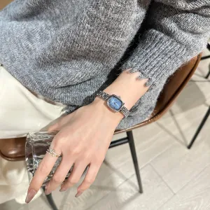 Watches with Stainless Steel Band Gosasa Elegant ton brass poll Square Small Gold Watch for Women Vintage-Inspired Quartz Wristwatch Waterproof Quartz Jewelry 