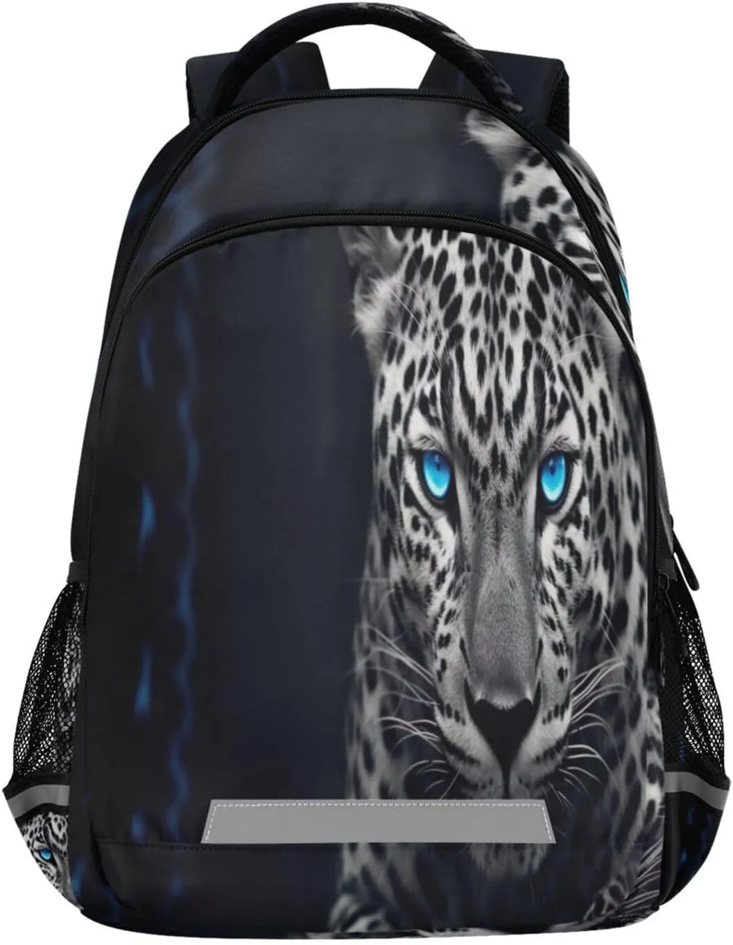 Waterproof attention stage proton Backpack - Casual Outdoor Sports Daypack with Ergonomic Shoulder Straps#598 Blue-eyed Cheetah Design 