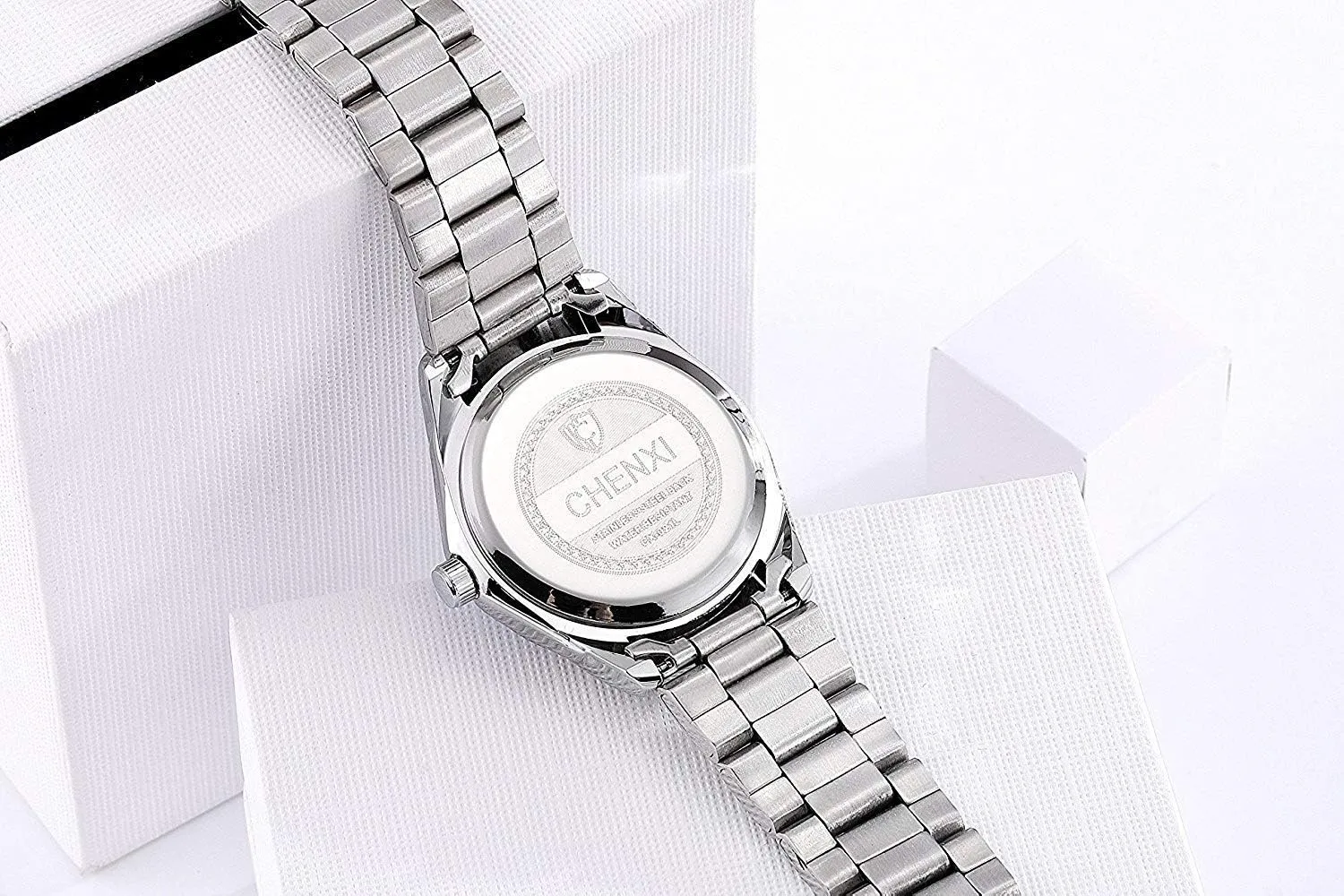 Waterproof Lady Dress Wrist Watch MASTOP Women Classic Fashion Silver exemplary recess Stainless Steel Watch 