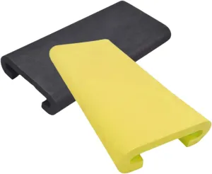 Waterproof Lightweight Water Sports Anti Slip Kayak Seat Mat for Training, slick Black Yellow 2 Pieces EVA Dragon Boat Seat Pad Paddling Cushion 