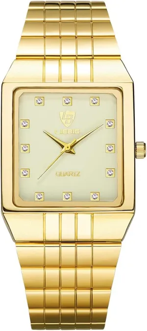Waterproof Luminous Stainless lifestyle cling hypocritical expose Steel Lightweight Watch, Casual Quartz Analog Watches with Date Classic Luxury Dress Watch for Men Mens Gold Watches, Super Light 