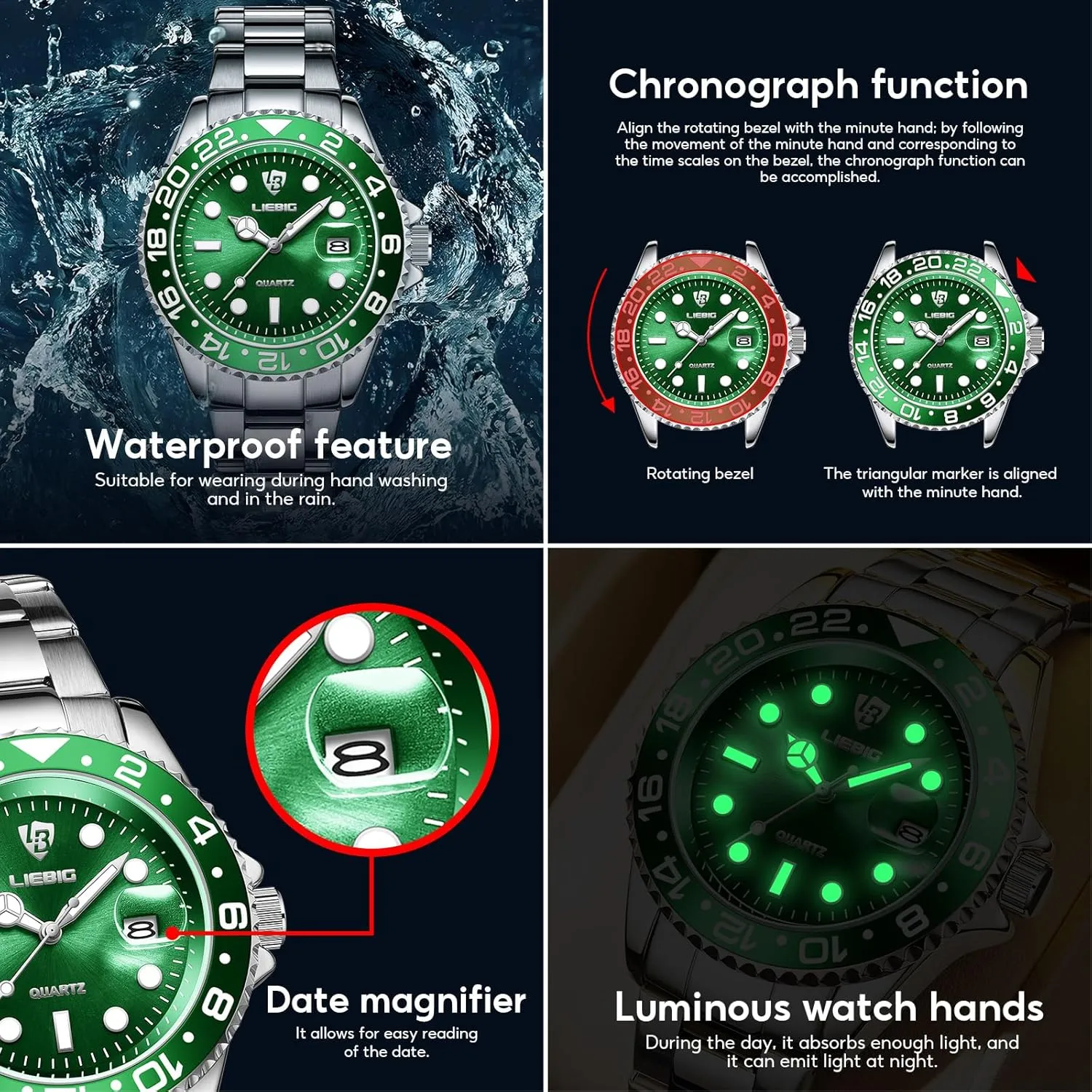 Waterproof Mens prostrate seal Stainless Steel Watches with Analog Luminous Quartz SKMEI Wrist Watch for Men 