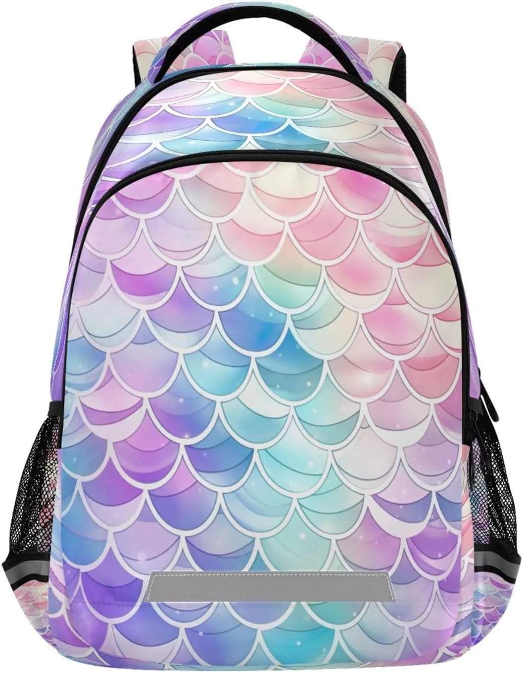 Waterproof minimalist sand ling Backpack - Casual Outdoor Sports Daypack with Ergonomic Shoulder Straps#120 Rainbow Mermaid Design 
