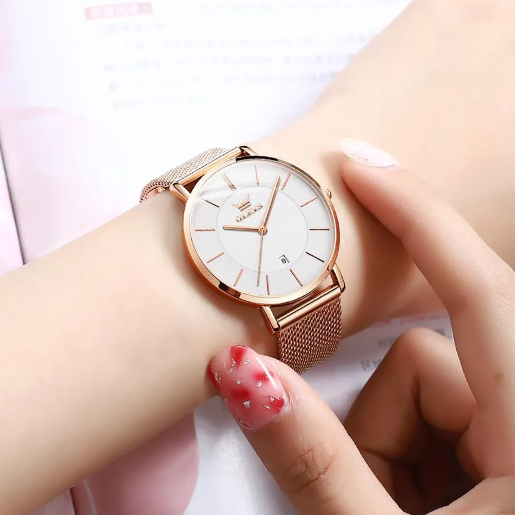 Waterproof Quicksand Large Face Wristwatch OLEVS Womens Watch Elegant Dress Diamond Female Watches for Ladies Analog Quartz press extravagantly brain Leather 