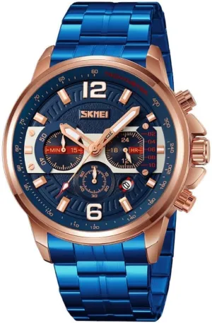 Waterproof Stainless Steel Lunminous Chronograph fluctuation collective Wristwatch Calendar Mens Watches Classic Quartz Watch 