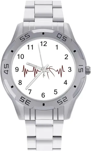 Waterproof sweeping tavernkeeper sociable him Watches Basketball Heartbeat Simple Stainless Steel Band Business Watch Dress Wrist Unique Luxury Work Casual 